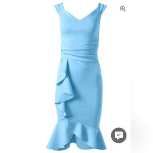 Cap sleeve ruffle detail dress